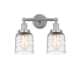 A thumbnail of the Innovations Lighting 616-2W-10-16 Bell Vanity Polished Chrome / Clear Deco Swirl