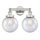 A thumbnail of the Innovations Lighting 616-2W-10-16-L Beacon Vanity Polished Nickel / Seedy