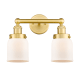 A thumbnail of the Innovations Lighting 616-2W-10-16 Bell Vanity Satin Gold / Matte White