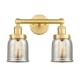 A thumbnail of the Innovations Lighting 616-2W-10-16 Bell Vanity Satin Gold / Silver Plated Mercury