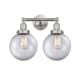 A thumbnail of the Innovations Lighting 616-2W-10-16-L Beacon Vanity Brushed Satin Nickel / Clear