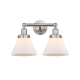 A thumbnail of the Innovations Lighting 616-2W-10-16-L Cone Vanity Brushed Satin Nickel / Matte White