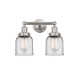 A thumbnail of the Innovations Lighting 616-2W-10-16 Bell Vanity Brushed Satin Nickel / Clear