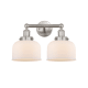 A thumbnail of the Innovations Lighting 616-2W-10-16-L Bell Vanity Brushed Satin Nickel / Matte White