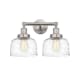 A thumbnail of the Innovations Lighting 616-2W-10-16-L Bell Vanity Brushed Satin Nickel / Clear Deco Swirl