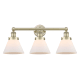 A thumbnail of the Innovations Lighting 616-3W-12-26 Cone Vanity Antique Brass / Matte White