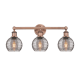 A thumbnail of the Innovations Lighting 616-3W 10 24 Athens Deco Swirl Vanity Antique Copper / Light Smoke Deco Swirl