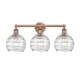 A thumbnail of the Innovations Lighting 616-3W-13-26 Athens Vanity Antique Copper / Clear Deco Swirl