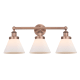 A thumbnail of the Innovations Lighting 616-3W-12-26 Cone Vanity Antique Copper / Matte White