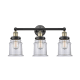 A thumbnail of the Innovations Lighting 616-3W-13-24 Canton Vanity Black Antique Brass / Clear