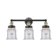 A thumbnail of the Innovations Lighting 616-3W-13-24 Canton Vanity Black Antique Brass / Seedy