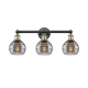 A thumbnail of the Innovations Lighting 616-3W 10 24 Rochester Vanity Black Antique Brass / Light Smoke