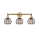 A thumbnail of the Innovations Lighting 616-3W 10 24 Athens Deco Swirl Vanity Brushed Brass / Light Smoke Deco Swirl