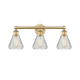 A thumbnail of the Innovations Lighting 616-3W-13-24 Conesus Vanity Brushed Brass / Clear Crackle