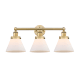 A thumbnail of the Innovations Lighting 616-3W-12-26 Cone Vanity Brushed Brass / Matte White