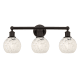 A thumbnail of the Innovations Lighting 616-3W 10 24 White Mouchette Vanity Oil Rubbed Bronze