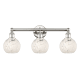 A thumbnail of the Innovations Lighting 616-3W 10 24 White Mouchette Vanity Polished Nickel