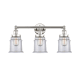 A thumbnail of the Innovations Lighting 616-3W-13-24 Canton Vanity Polished Nickel / Clear