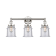 A thumbnail of the Innovations Lighting 616-3W-13-24 Canton Vanity Polished Nickel / Seedy