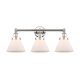 A thumbnail of the Innovations Lighting 616-3W-12-26 Cone Vanity Polished Nickel / Matte White