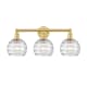 A thumbnail of the Innovations Lighting 616-3W-13-26 Athens Vanity Satin Gold / Clear Deco Swirl