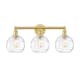 A thumbnail of the Innovations Lighting 616-3W-13-26 Athens Vanity Satin Gold / Clear Water Glass