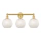 A thumbnail of the Innovations Lighting 616-3W 12 26 White Mouchette Vanity Satin Gold