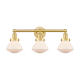 A thumbnail of the Innovations Lighting 616-3W-10-25 Olean Vanity Satin Gold / Matte White
