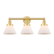 A thumbnail of the Innovations Lighting 616-3W-12-26 Cone Vanity Satin Gold / Matte White