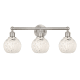 A thumbnail of the Innovations Lighting 616-3W 10 24 White Mouchette Vanity Brushed Satin Nickel