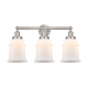 A thumbnail of the Innovations Lighting 616-3W-13-24 Canton Vanity Brushed Satin Nickel / Matte White