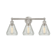 A thumbnail of the Innovations Lighting 616-3W-13-24 Conesus Vanity Brushed Satin Nickel / Clear Crackle