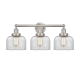 A thumbnail of the Innovations Lighting 616-3W-10-25-L Bell Vanity Brushed Satin Nickel / Clear