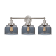 A thumbnail of the Innovations Lighting 616-3W-10-25-L Bell Vanity Brushed Satin Nickel / Plated Smoke