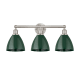 A thumbnail of the Innovations Lighting 616-3W-12-26 Plymouth Dome Vanity Brushed Satin Nickel / Green