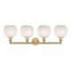 A thumbnail of the Innovations Lighting 616-4W 12 35 White Mouchette Vanity Alternate Image