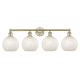 A thumbnail of the Innovations Lighting 616-4W 12 35 White Mouchette Vanity Antique Brass