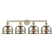 A thumbnail of the Innovations Lighting 616-4W-10-34 Bell Vanity Antique Brass / Silver Plated Mercury