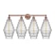 A thumbnail of the Innovations Lighting 616-4W-20-35 Cascade Vanity Antique Copper / Clear
