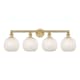 A thumbnail of the Innovations Lighting 616-4W 12 35 White Mouchette Vanity Brushed Brass