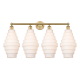 A thumbnail of the Innovations Lighting 616-4W-20-35 Cascade Vanity Brushed Brass / White