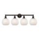 A thumbnail of the Innovations Lighting 616-4W 12 35 White Mouchette Vanity Oil Rubbed Bronze