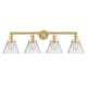 A thumbnail of the Innovations Lighting 616-4W-12-35 Cone Vanity Satin Gold / Clear