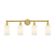 A thumbnail of the Innovations Lighting 616-4W-12-31 Clymer Vanity Satin Gold / Matte White