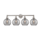 A thumbnail of the Innovations Lighting 616-4W 12 35 Athens Deco Swirl Vanity Satin Nickel / Light Smoke Deco Swirl