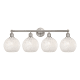 A thumbnail of the Innovations Lighting 616-4W 12 35 White Mouchette Vanity Satin Nickel