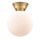 A thumbnail of the Innovations Lighting 623-1F-11-10 Beacon Semi-Flush Brushed Brass / Matte White