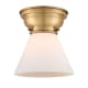 A thumbnail of the Innovations Lighting 623-1F-7-8 Cone Semi-Flush Brushed Brass / Matte White