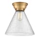 A thumbnail of the Innovations Lighting 623-1F-11-12-L Cone Semi-Flush Brushed Brass / Seedy