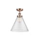 A thumbnail of the Innovations Lighting 916-1C-13-12-L Cone Semi-Flush Antique Copper / Seedy